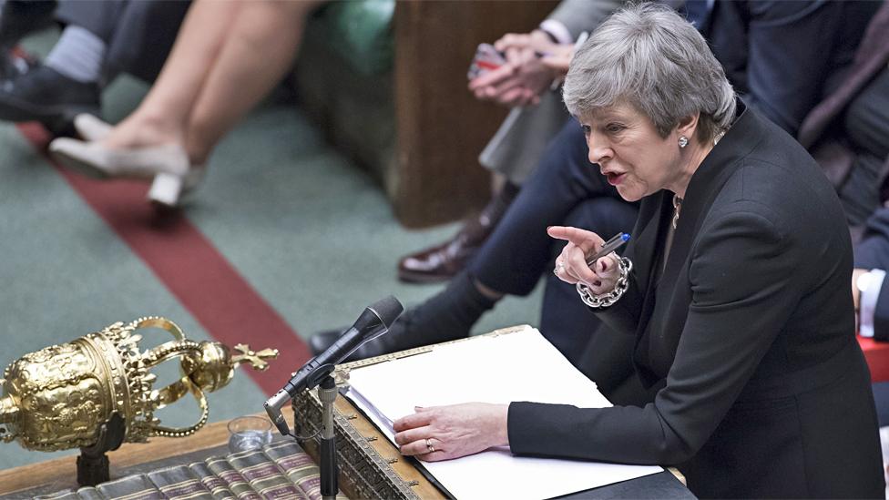 File image of Theresa May in the Commons