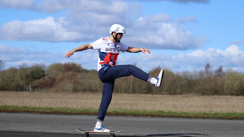 Ryan Swain skateboarding