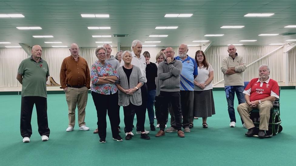 Bowlers at Hornsea indoor bowls club