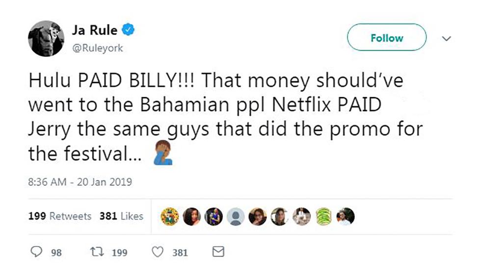 Ja Rule tweet