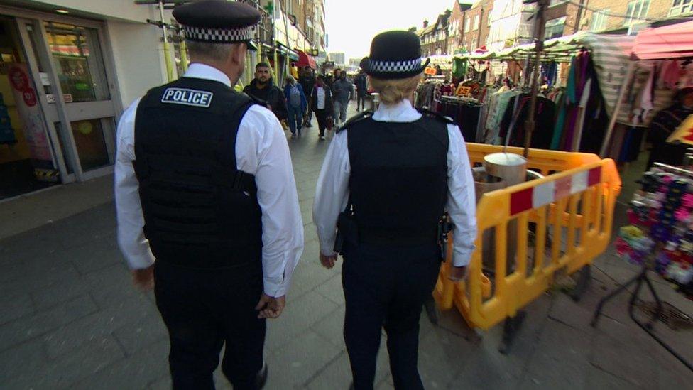 The BBC spoke to police on patrol in Barking