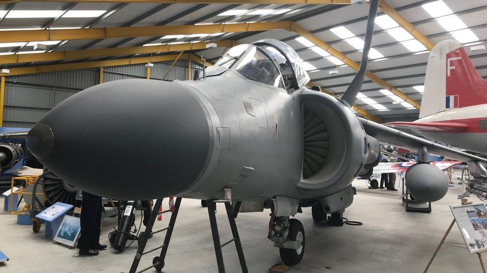 Harrier jump jet at Newark Air Museum