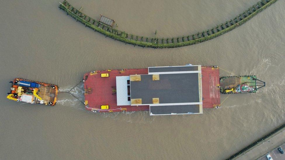 Part of Herring Bridge on ship