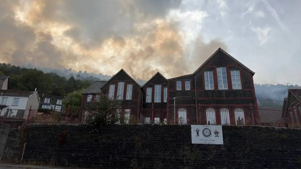 BBC News Residents described being scared by a flare up in Ferndale, Rhondda Cynon Taf