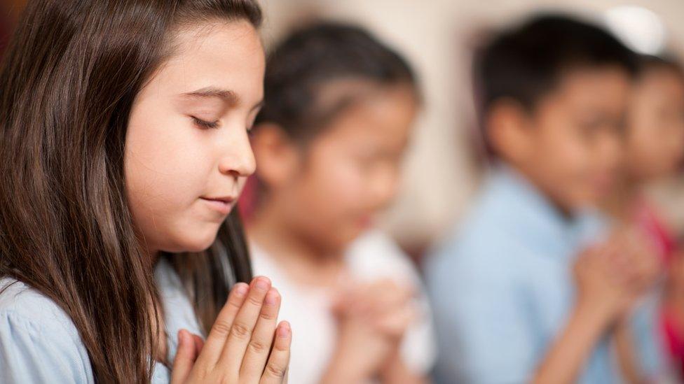 Children praying