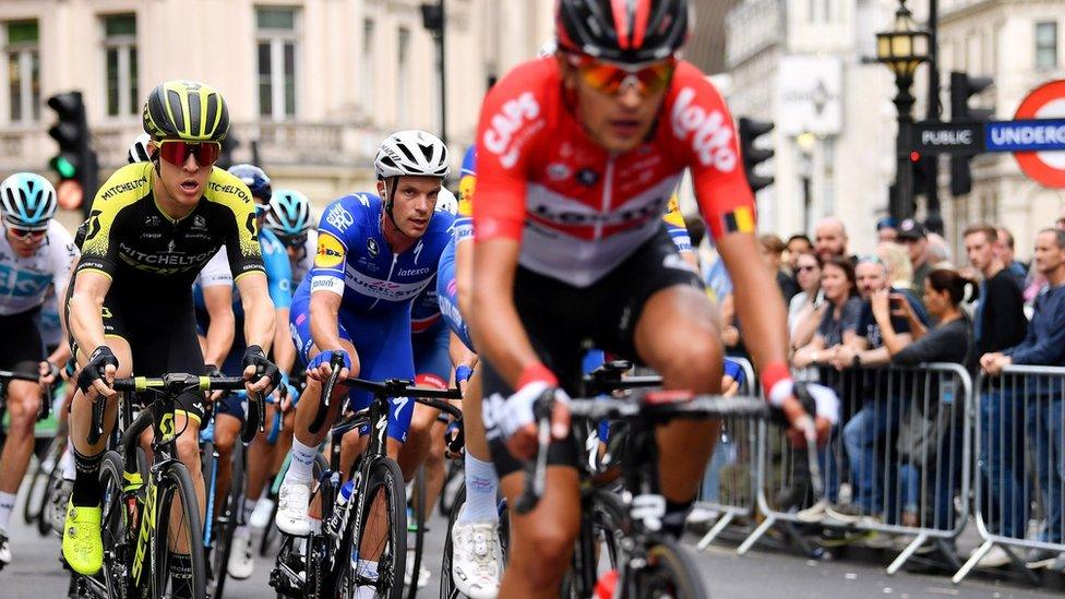 Cyclists taking part in the 2018 Tour of Britain