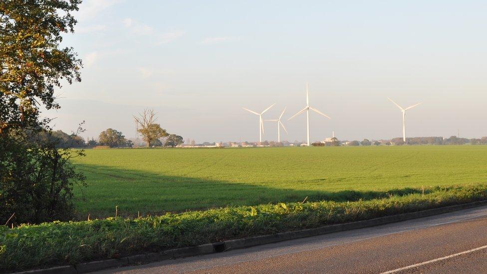 Turbines at Eye Airfield industrial estate