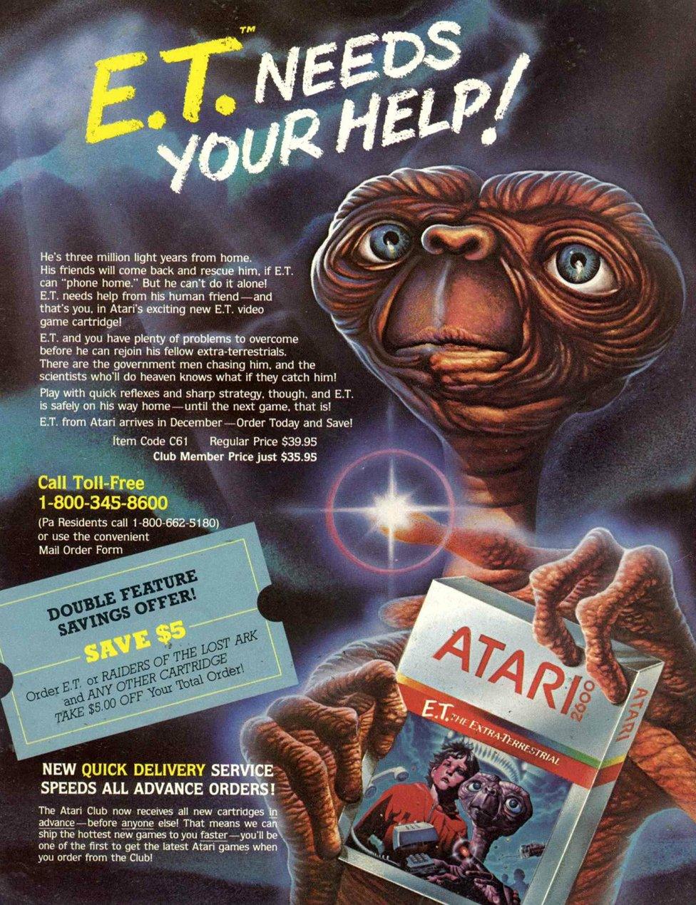 Magazine advert for ET the video game