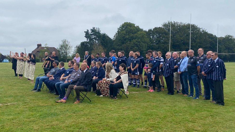 A special Māori welcome began the memorial day at East Grinstead earlier