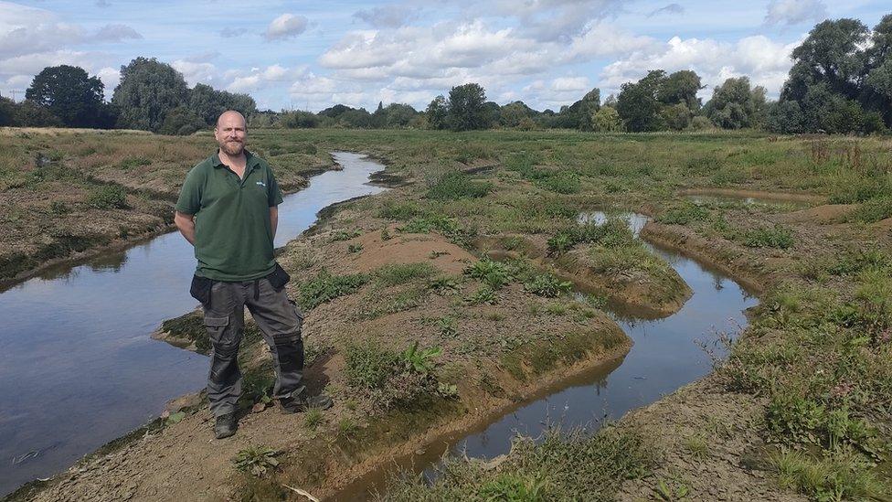 Lewis Mitchell, park ranger at Wicksteed Park, at its South Meadow