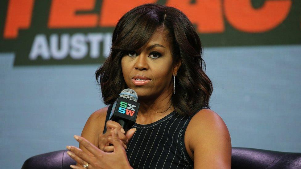 Michelle Obama at a panel discussion