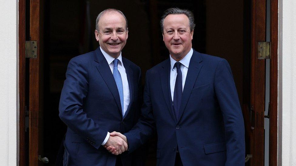 Tánaiste Micheál Martin and UK Foreign Secretary Lord Cameron