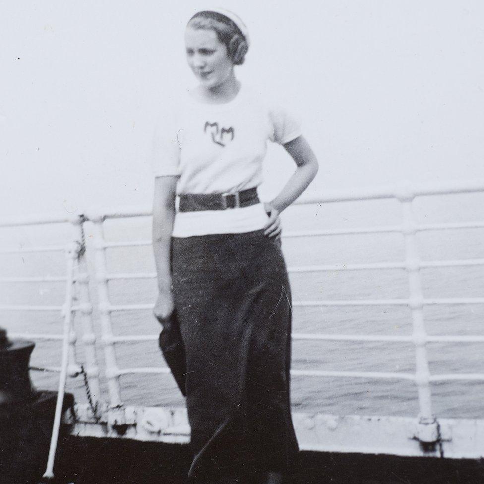 Mary Anne en-route to America in the early 1930s