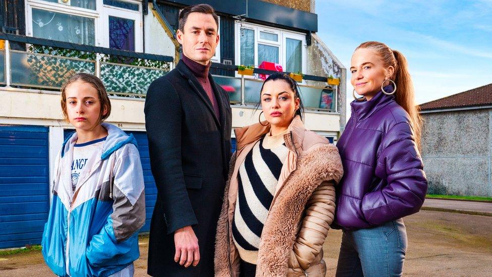 The EastEnders cast in "Milton Keynes"