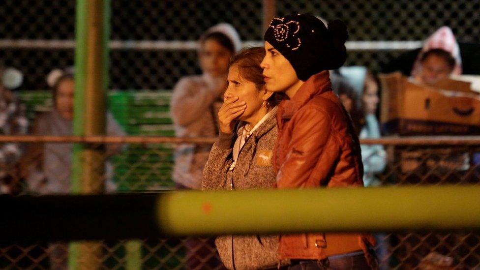 Relatives gathered outside Mexico's Cadereyta prison to wait for news after a riot