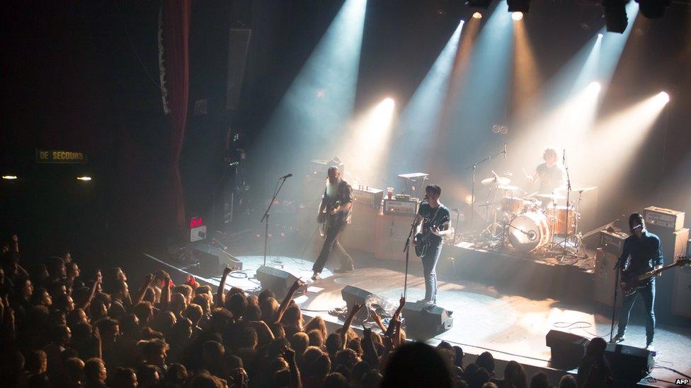 Eagles of Death Metal performing at the Bataclan