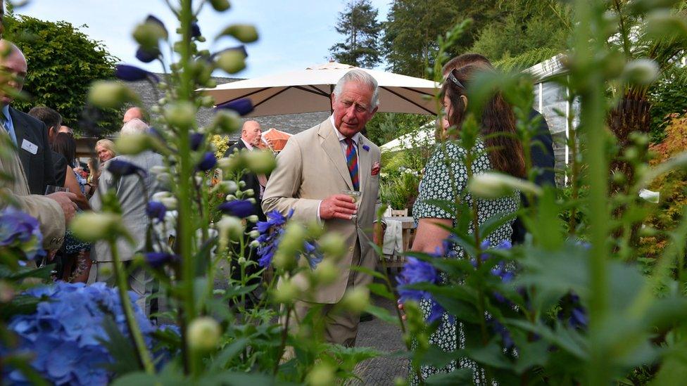 King Charles with flowers