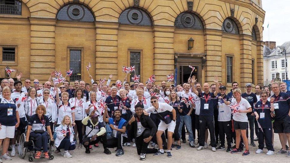 Team GB at the opening ceremony