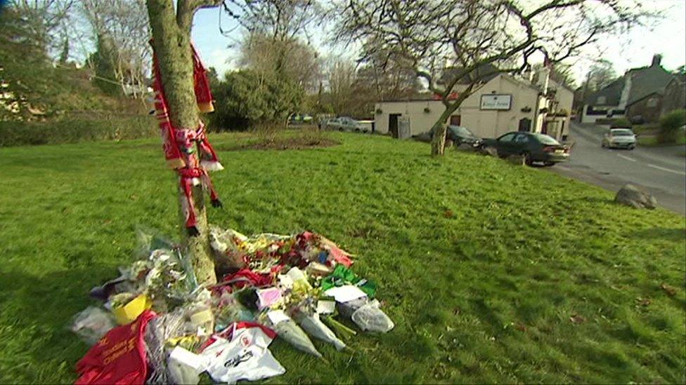 Flowers at the scene of the attack