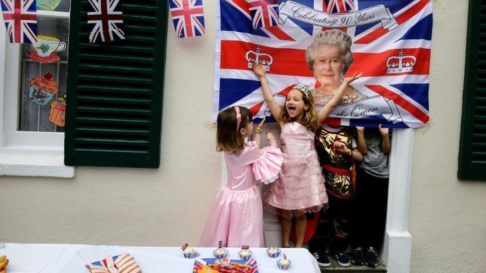 Children at L'Ecole des Petits in London bilingual primary school celebrate Queen Elizabeth's 90th birthday in London, Britain June 10, 2016