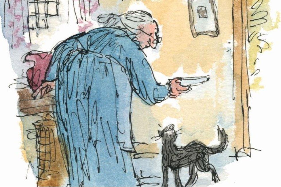 Quentin Blake's Kitty-in-Boots illustration