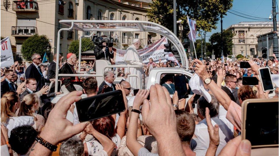 The Pope in Hungary on 12 September 2021