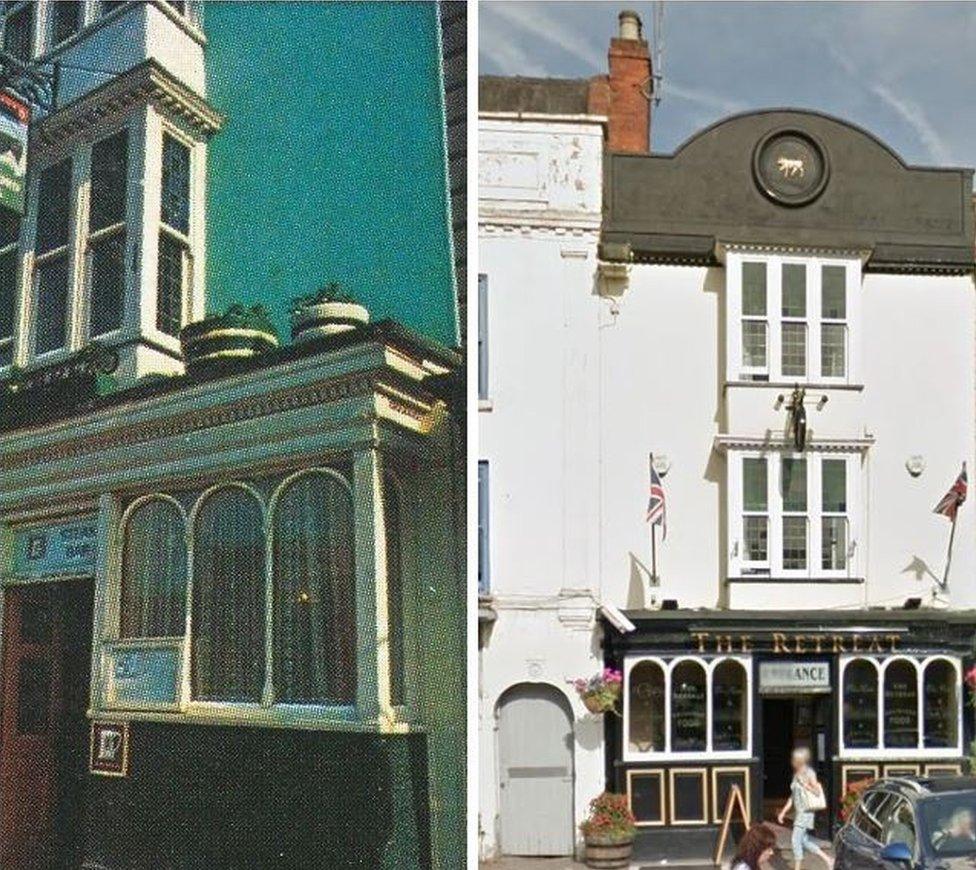 No 7 High Street Ledbury in the 1970s and 2016