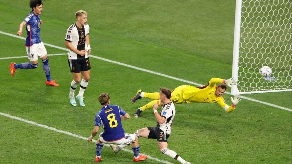 Doan scoring for Japan against Germany