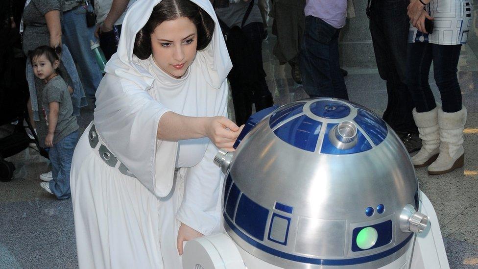 Princess Leia cosplay.