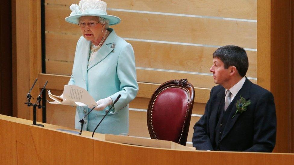 queen addressing holyrood