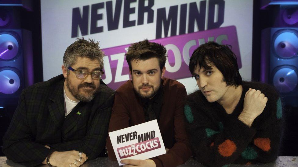 Phil Jupitus, Jack Whitehall and Noel Fielding