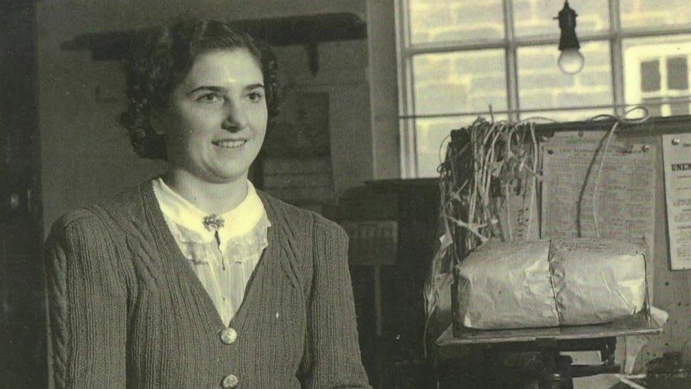 Kay White, as postmistress in the 1960s