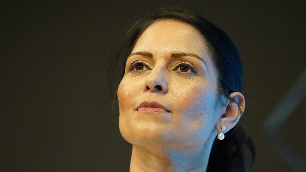 Priti Patel pictured on 17 May 2022