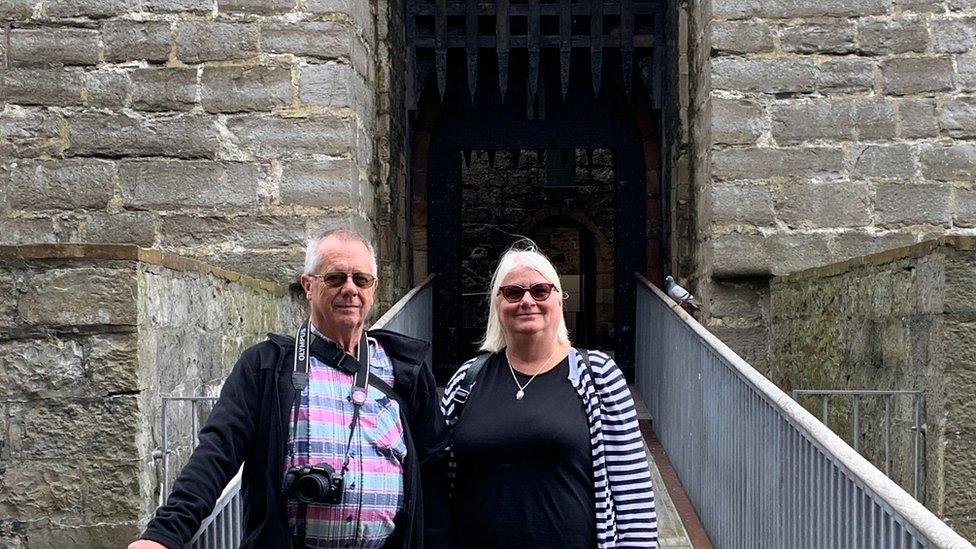 Rosemary and David Eaton at Castle Rushen