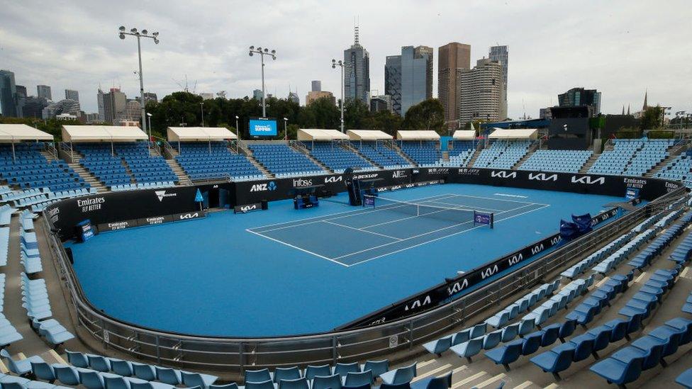 empty stadium before Australian open