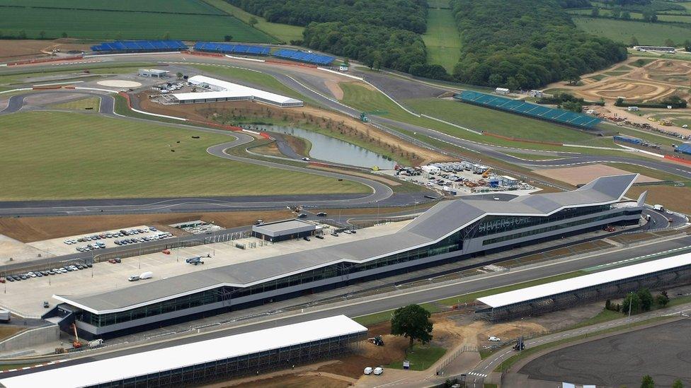 Aerial view of Silverstone