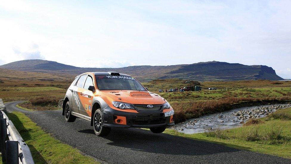 Rally car in Mull