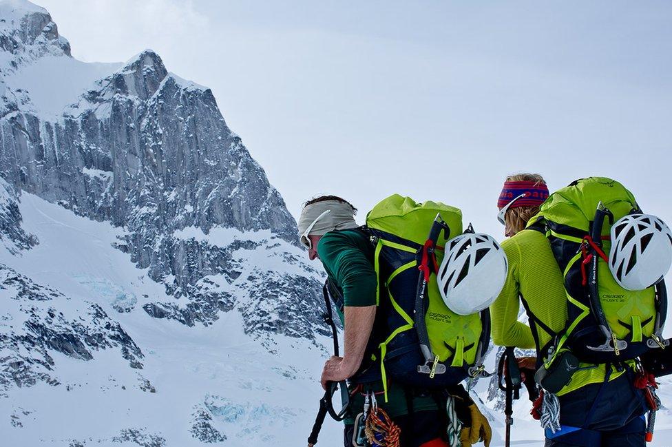 Jon Bracey, left, and Matt Helliker at the foot on Citadel