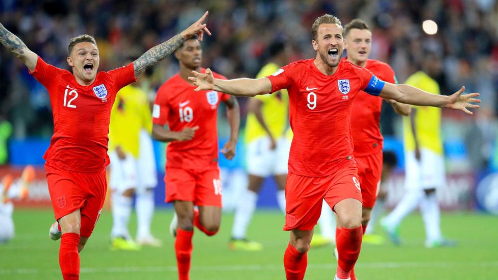 Kieran Trippier, Marcus Rashford, Harry Kane and Jamie Vardy