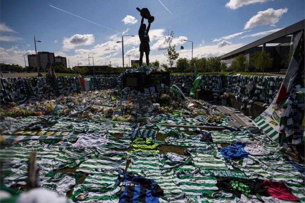 Tributes at Celtic Park