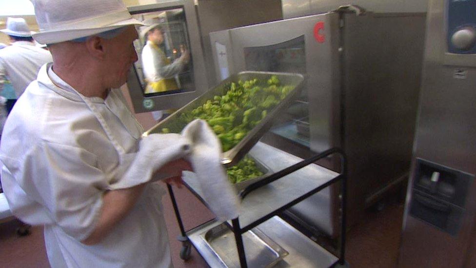 Food being prepared