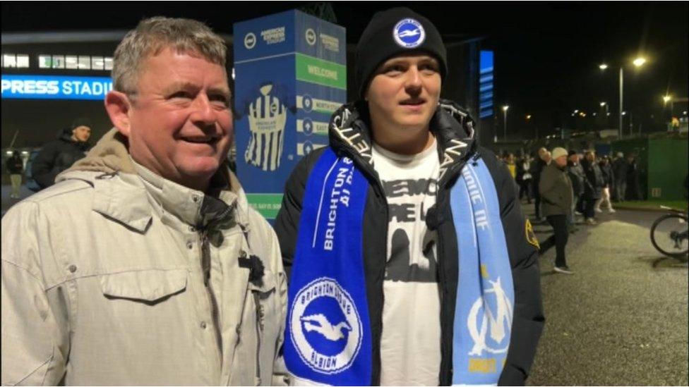 Brighton fans Steve and Sven