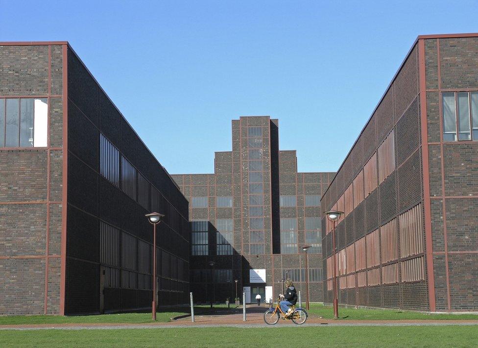 Exterior of the Zollverein XII Coal Mine Industrial Complex