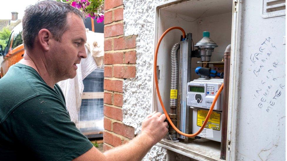 heat pump being installed