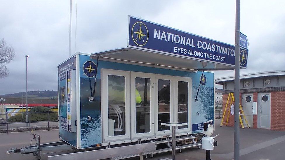 Temporary National Coastwatch station