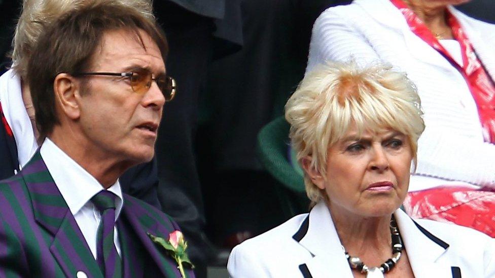 Sir Cliff Richard and Gloria Hunniford at Wimbledon