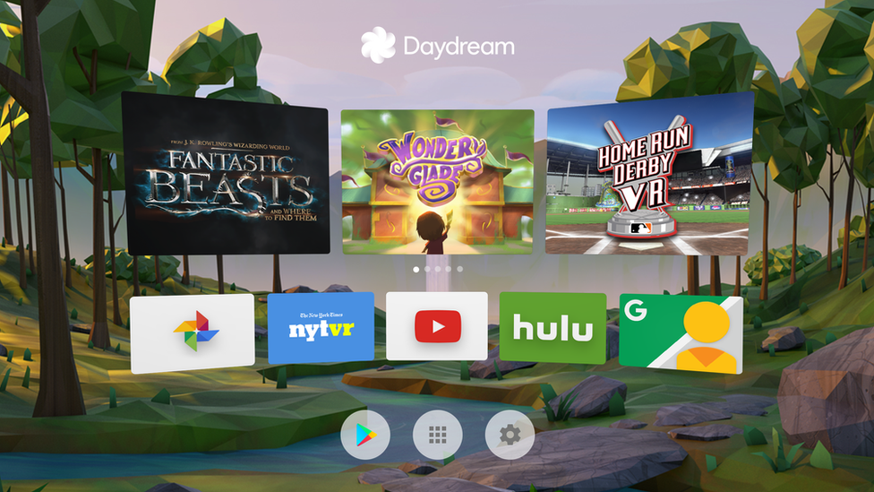 Google Daydream home screen