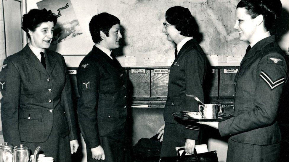 Photo from the 1960s of women working in the Holmpton Cold War bunker