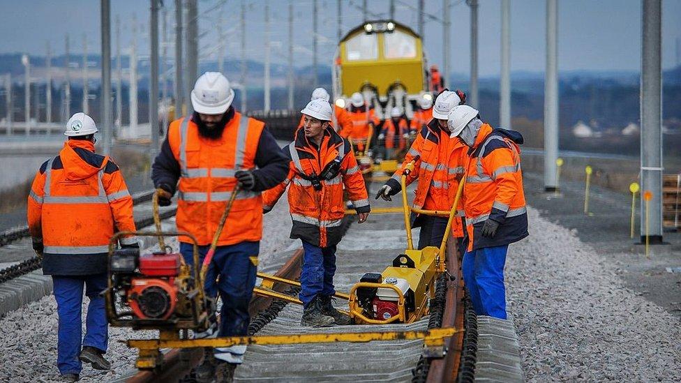 French TGV line under construction