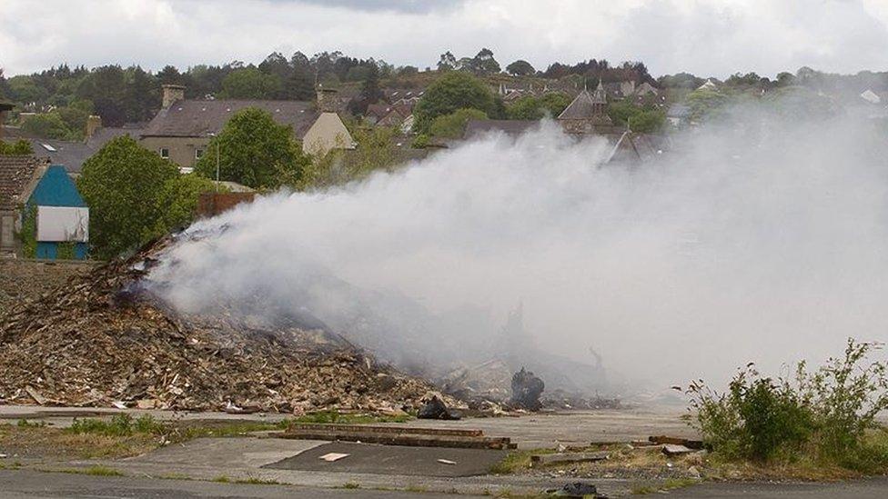 Newtownards rubbish fire